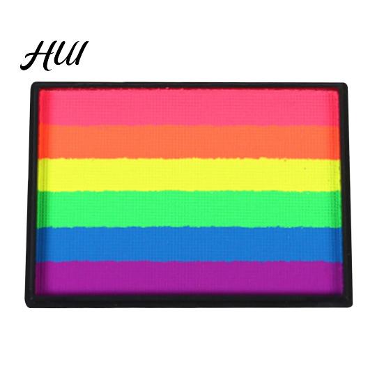Rainbow Face Paint 50G for Body Painting, High Pigment Makeup Kids Halloween Party Cosplay, Washable Adults Long Lasting
