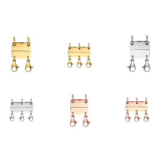 Многослойная застежка для ожерелья, магнитный разделитель для ожерелья, женский, золотистого и серебристого цвета, для нескольких ювелирных изделий, застежка для многослойного ожерелья