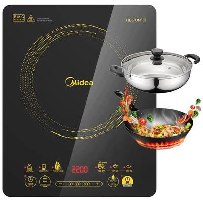 Midea Индукционная плита 2200 Вт с двойной конфоркой, вилка CN (адаптер в комплекте)