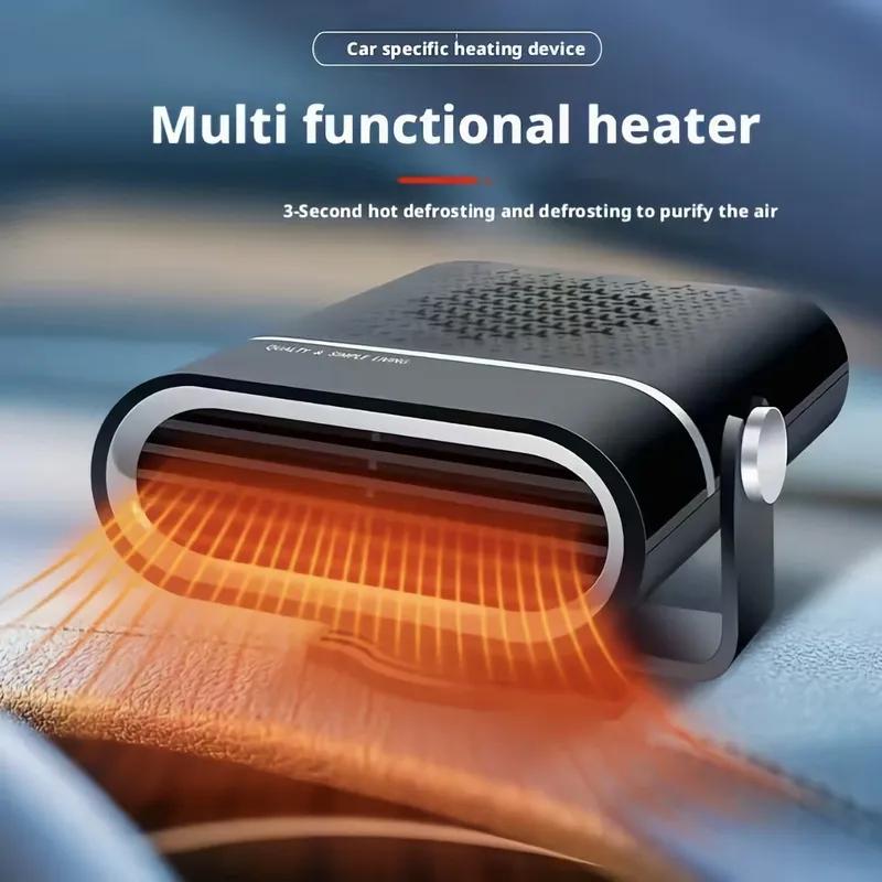 Car Heater Defroster Defogger 12V/24V Universal for Cars & Trucks 2-in-1 Cooling & Heating Quiet Operation Adjustable Angle