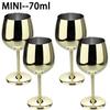 Мини 70 мл нержавеющая сталь стакан 2 унции коктейль креативный металлический бар ресторан бокал для шампанского 3/4 шт красное вино бокал барная посуда чашка