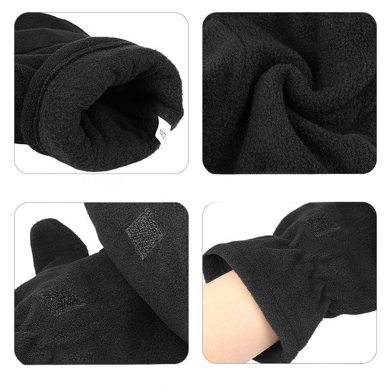Warm Gloves for Men and Women Fleece Fleece Gloves Half Finger Writing Takeaway Cycling Couple Photography Winter Gloves