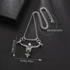 Gothic Men Necklace Zinc Zinc Alloy Clavicle Chain Simple Skull Head Pendent  Halloween