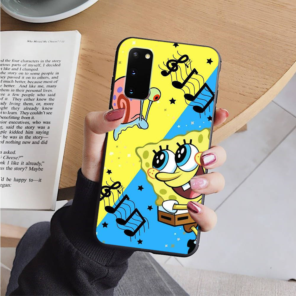 AS17 Spongebob Black Case for Xiaomi Poco X6 M5 M6 F5 F6 F1 C65 C55 C50 C51 C40 Redmi Note 7 8 14C A3X 13C 12C 11 10A 9C Pro Sofe Cover