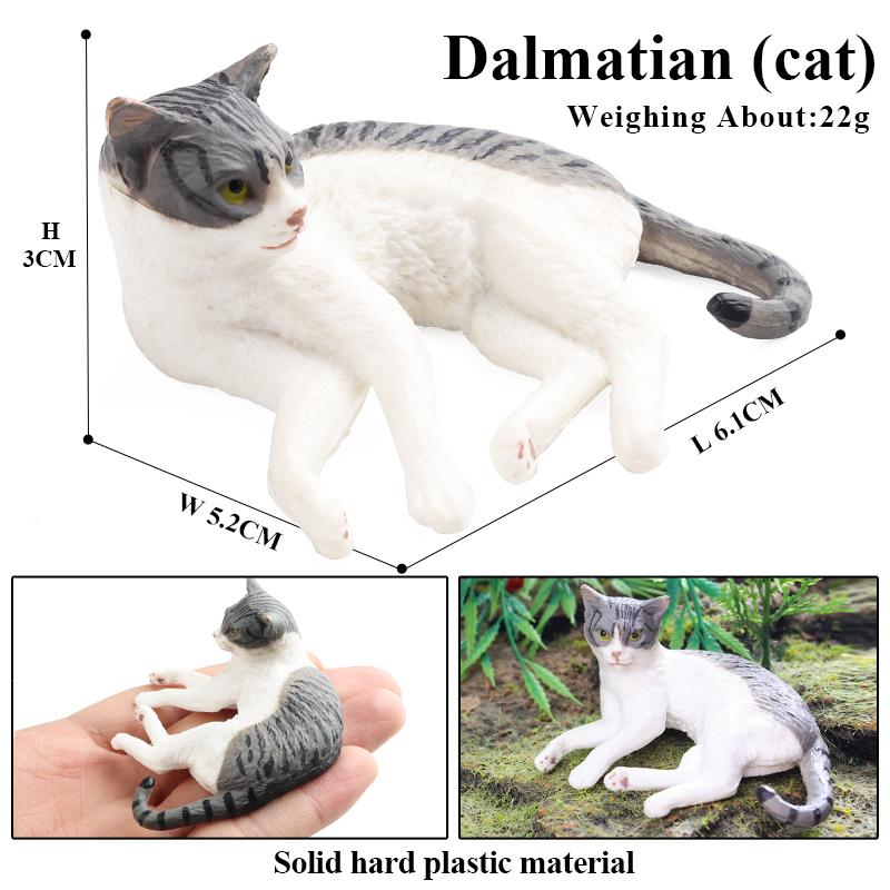 Oenux Cat Model Siamese Devon Rex Sphynx Ragdoll Persian Action Figure Cat Kitty Bobtails Figurine Cute Decoration Kids Toy Gift