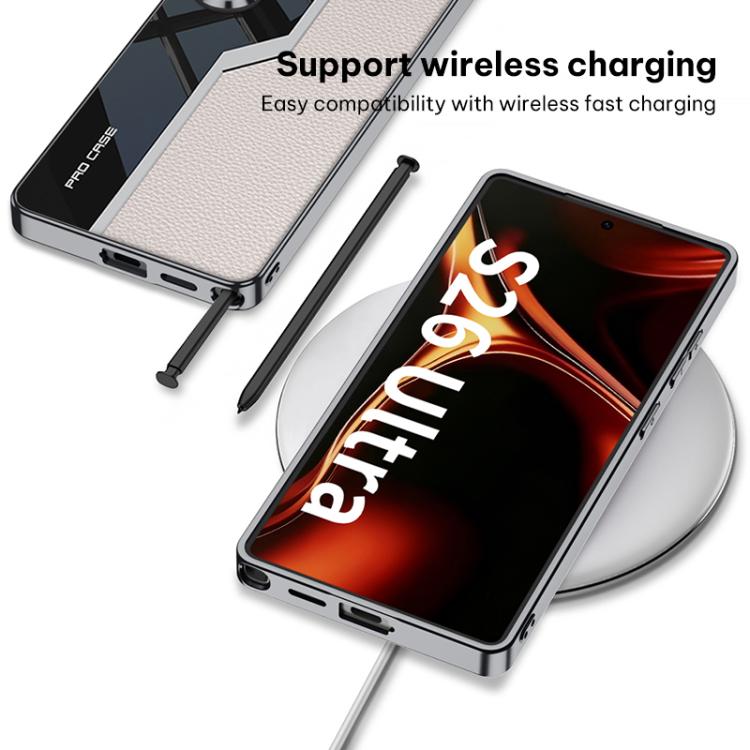 GKK Plating TPU + Leather Supercar Full Coverage Phone Case