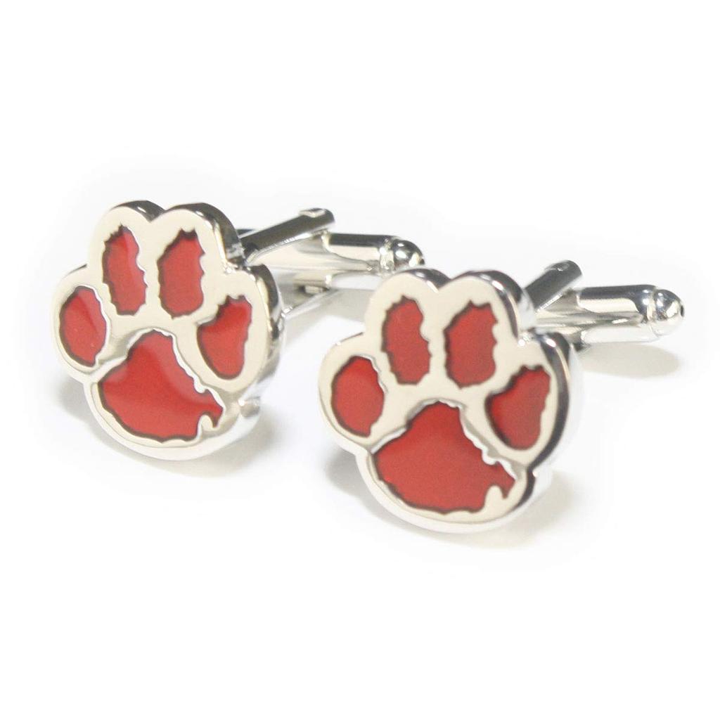 Мастерская запонок Камакура, запонки Cat Paw красного цвета cf927