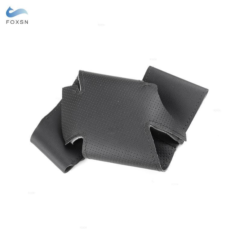 Оплетки на руль для Ford EcoSport 2014-2017 для Fiesta 2008-2017 Автомобильная оплетка на руль Кожаная накладка с ручной прошивкой