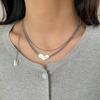 Ожерелье из титановой стали, цепочка на ключицу, холодный ветер, любовь, индивидуальность, модный темперамент, ниша, простое ожерелье, женское новое