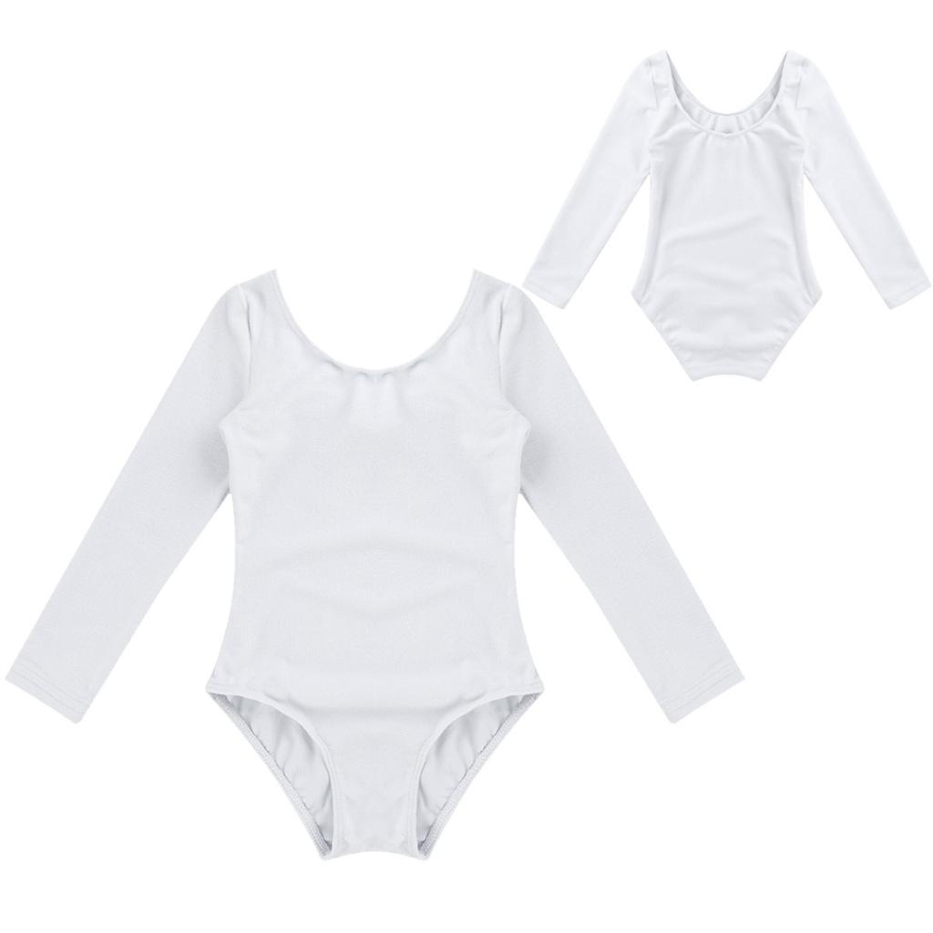 Детский балетный трико для гимнастики и балета для маленьких девочек, юбка-пачка с длинными рукавами, танцевальная одежда, костюм