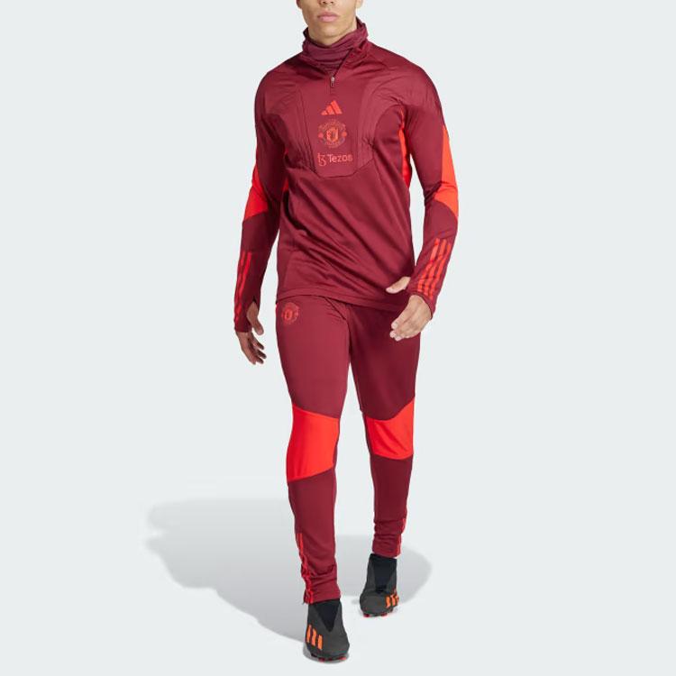 Adidas Manchester United Tiro 23 Winterized Top Long Sleeve Football Shirt Men Tops Red IA7279