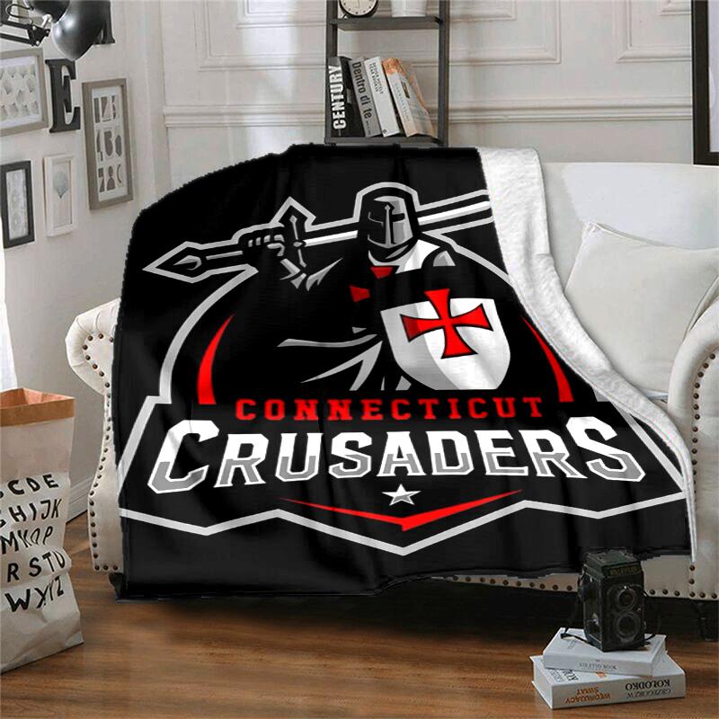 Crusader Flannel Blanket Soft All-Season Throw, Design for Camping, Car Travel, Hiking Sofa, Bed, Office Perfect Gift for Parties