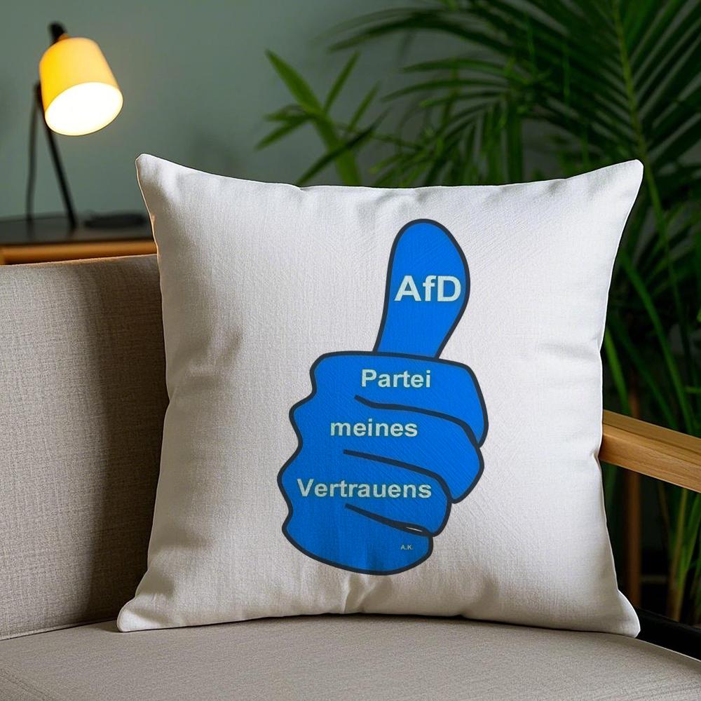 Альтернативная наволочка Afd Germany Плюшевая ткань Мягкая Двусторонняя печать Невидимая молния Чехол для диванной подушки Домашний декор
