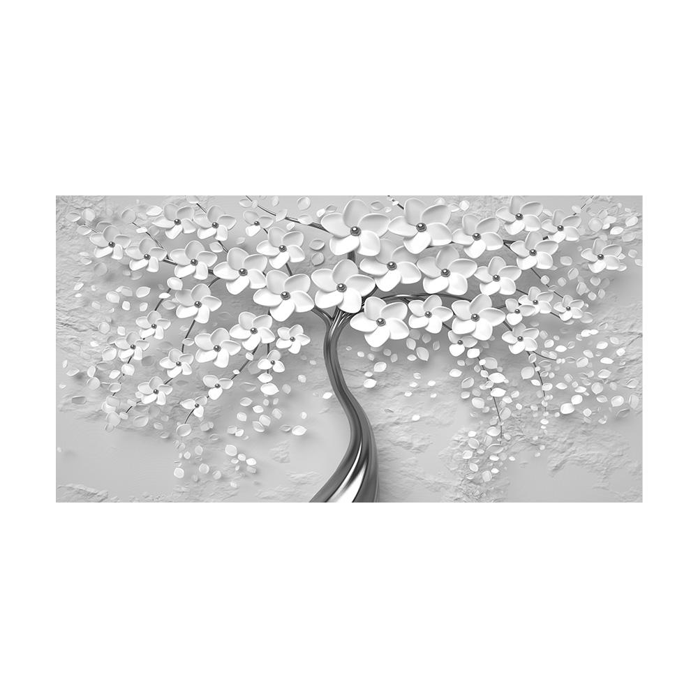 Абстрактные 3D белые цветы холст картина современные плакаты с скандинавскими растениями и принты настенная художественная картина для гостиной домашний декор