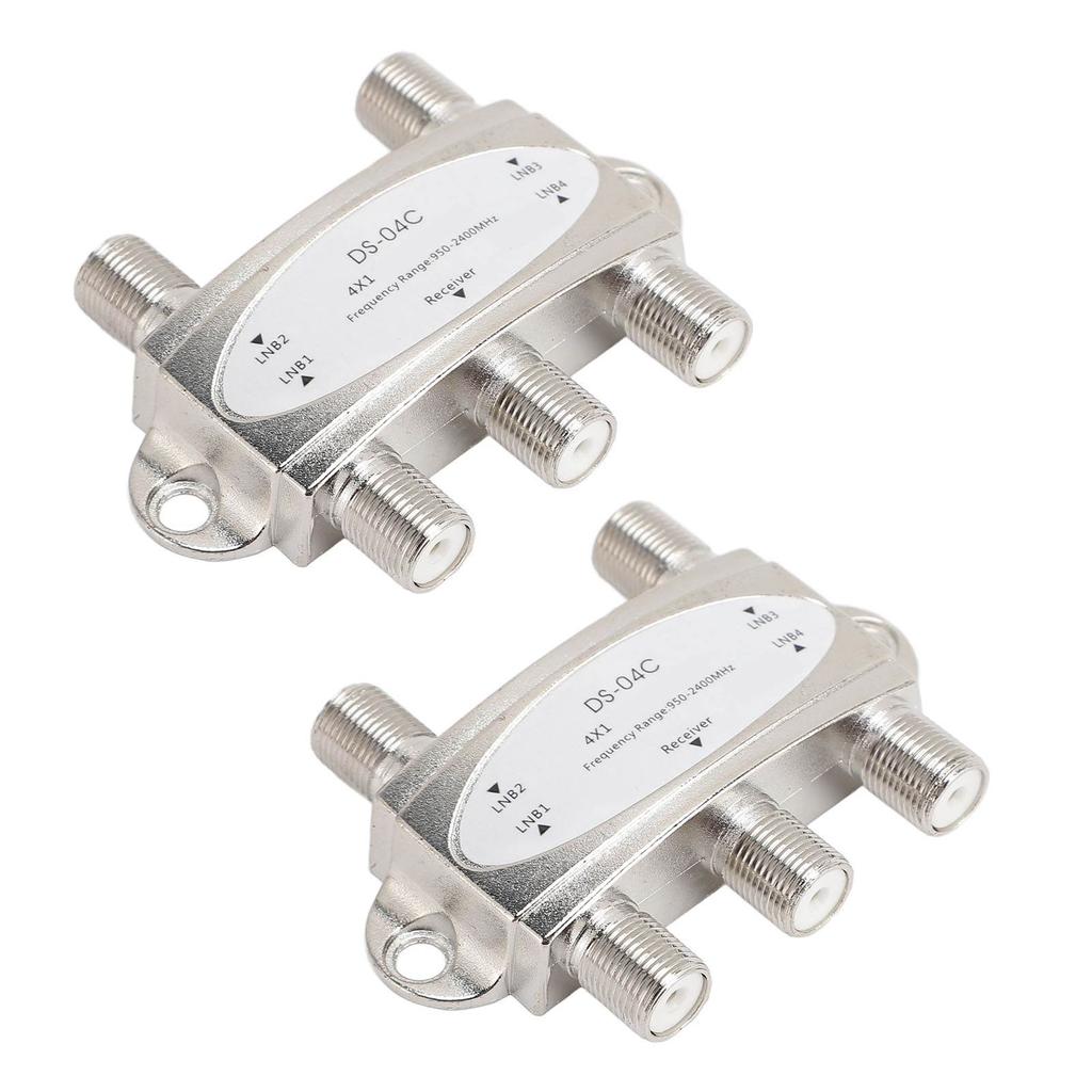 2PCS 4x1 DiSEqC Switch 4 в 1 Out 950 до 2400 МГц DiSEqC 1.0 2.0 спутниковый сигнал коммутатор-сплиттер