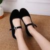 Spring New Cloth Shoes Women's Shoes Etiquette Shoes Single Shoes Comfortable One-word Buckle Work Shoes