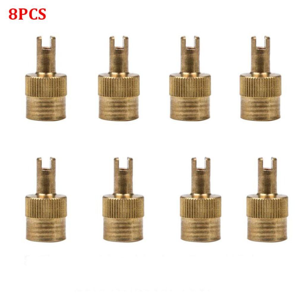 8pcs Copper Tire Valve Caps Dustproof Seal Nipple Caps Cover Auto Wheel Cap  for Car Motorcycle