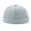 Korean Washed Denim Sailor Hat - Unisex Trendy Brimless Design
