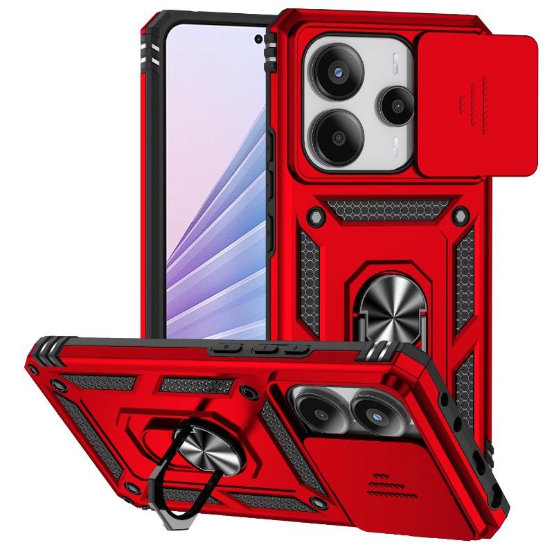Подходит для чехла телефона Xiaomi Redmi Note 10 11 13 14 Pro с автомобильным магнитным кольцом-держателем, сдвижной защитой объектива камеры, противоударный чехол