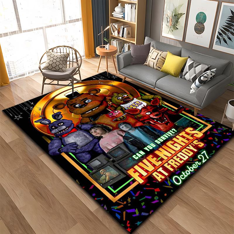 3D Ковер с рисунком FNAF-Five-nights-At-Freddys Большой ковер для гостиной, детской спальни, дивана, кухни Декор Нескользящий коврик Подарок