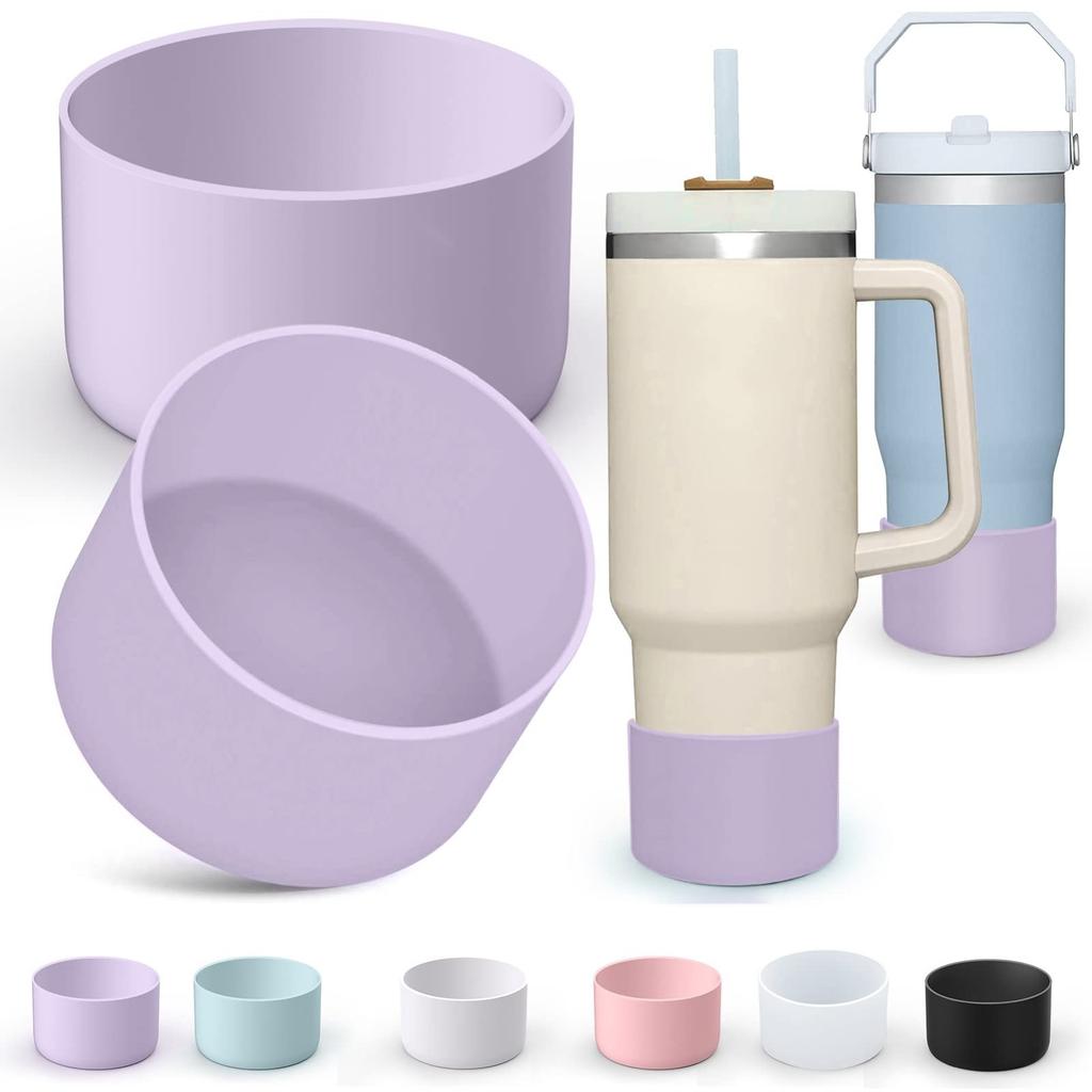 Silicone Boot Sleeve Tumbler With Handle Protective Water Bottle Cup Bottom Bumper Cover Tumbler Accessories