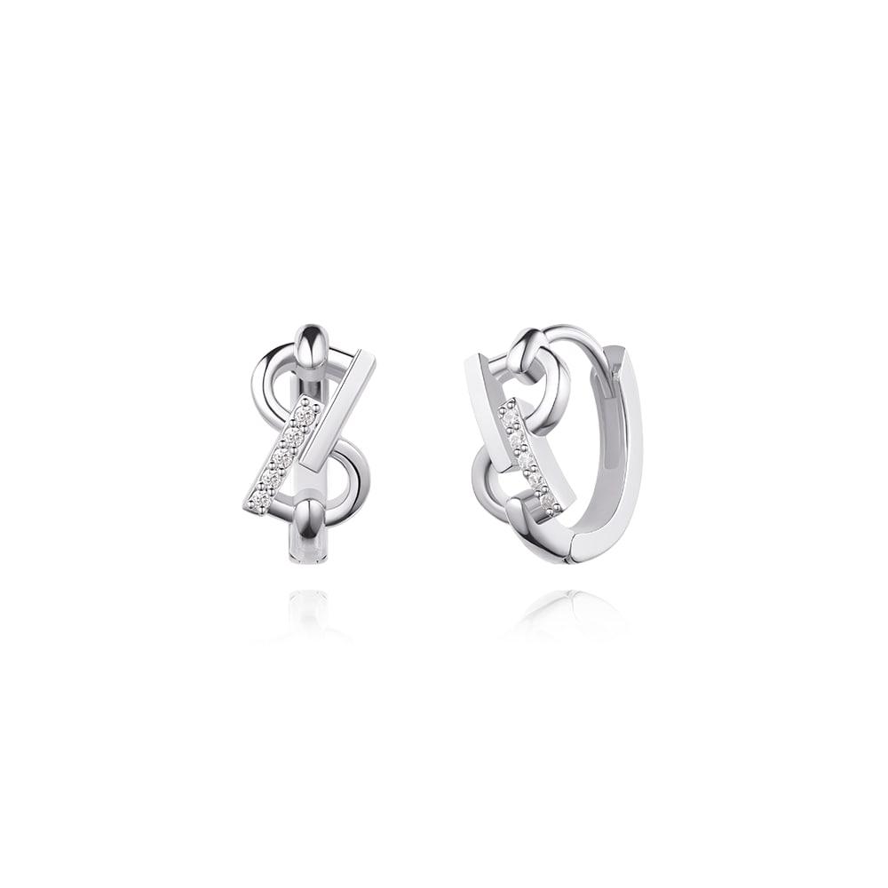 STONEHENGE She Silver One-Touch Earrings Sa24B88F