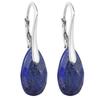 [R5990] - Artisanal Silver Sleepers 'Mineralia' Silver Lapis Lazuli - 15x10 Mm
