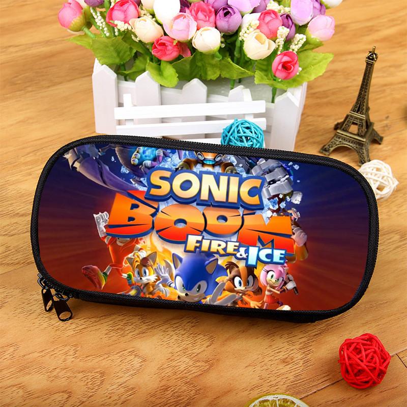 Sonic The Hedgehog Ink Pen Storage Bag With Spacious Design For Stationery And Makeup