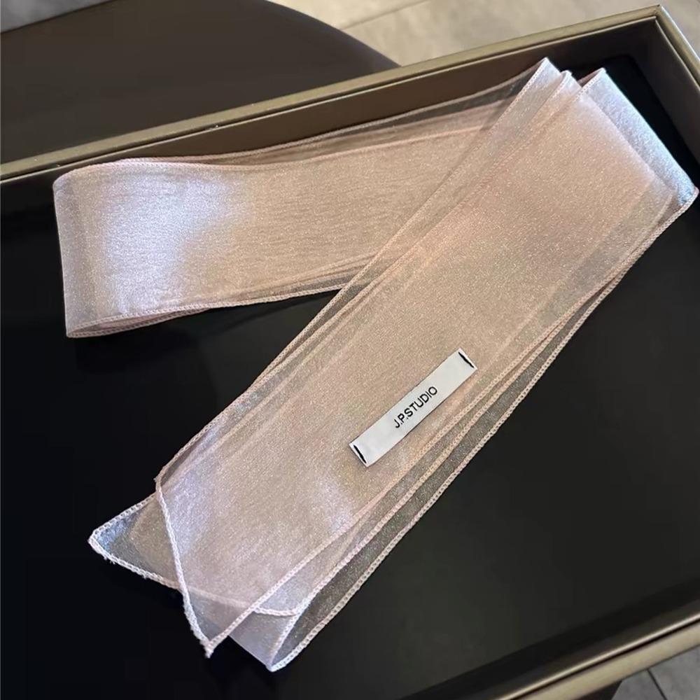 Silk Material Silk Scarf Thin Long Narrow Scarf Fashion Decorative Scarf  Women