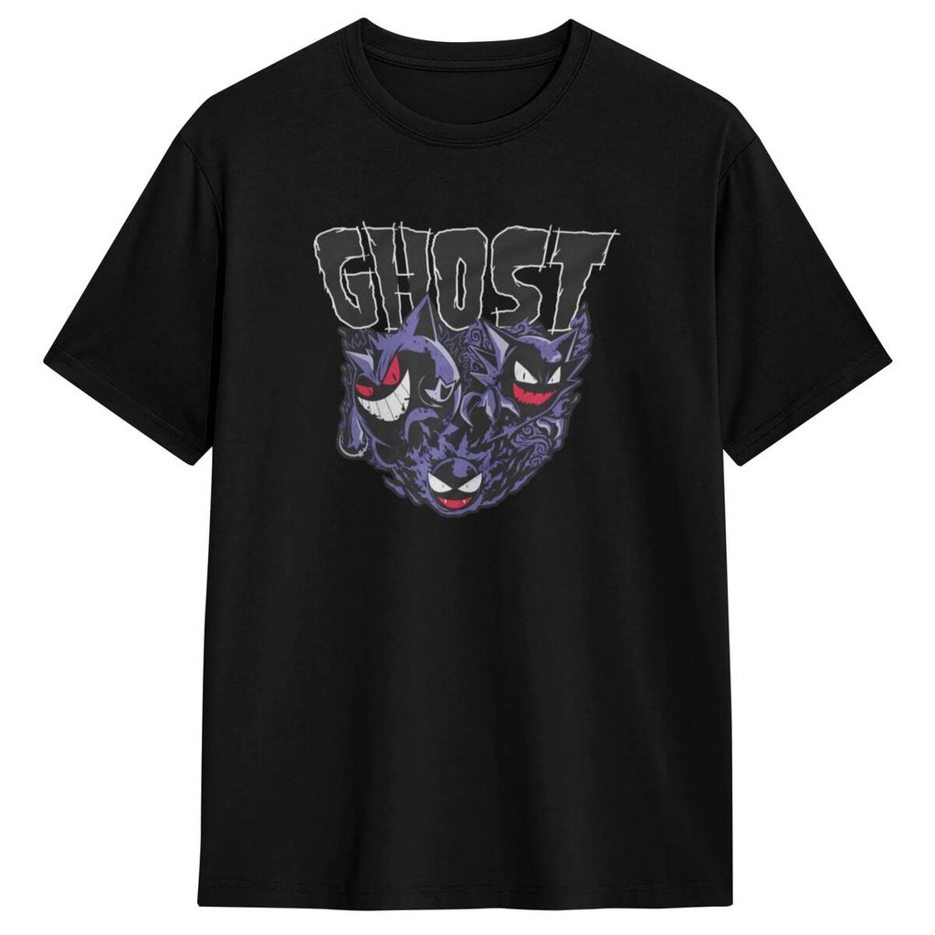 Pokemon Gengar Big Face T-Shirt Beach Streetwear T-Shirts Cotton Trending Tee Shirt For Adult Short Sleeves Pattern Clothes