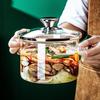 Стеклянный набор кастрюль с крышкой для приготовления на плите