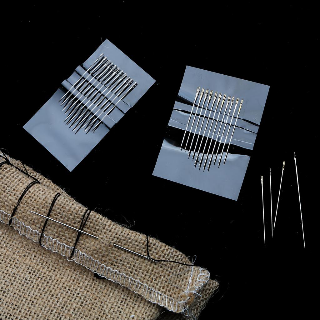 12-48 шт. Игла для слепых Игла для пожилых Игла с боковым ушком Самозаправляющаяся игла Бытовые иглы из нержавеющей стали для шитья вручную для пожилых