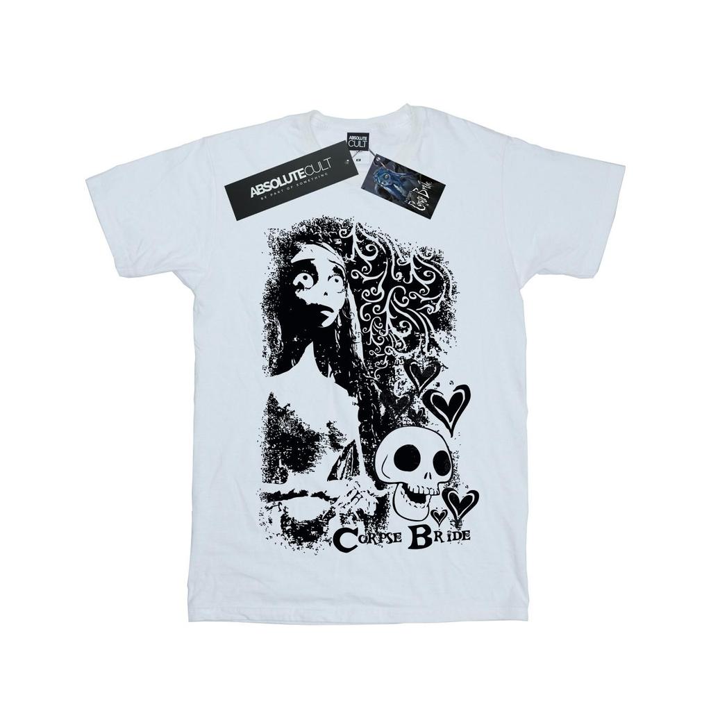 Corpse Bride Girls Skull Logo Cotton T-Shirt