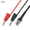 BNC To Dual 4mm Stackable Banana Plug Oscilloscope Test  Cable 100cm
