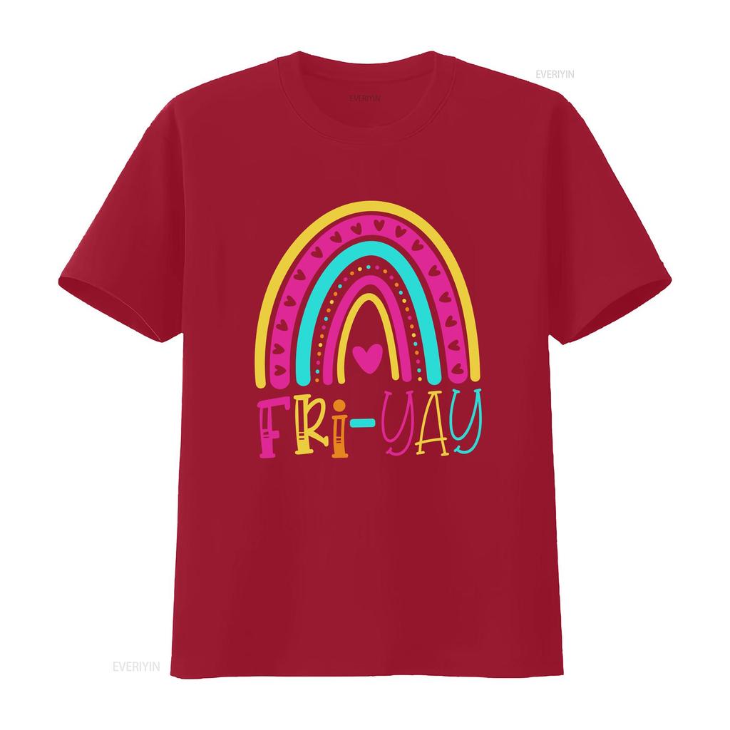 FriYAY T Shirt Fri Yay Cute Teacher Its Fun Friday TGIF s for Women Appreciation vintage Washed Top For Everyday Wear homme