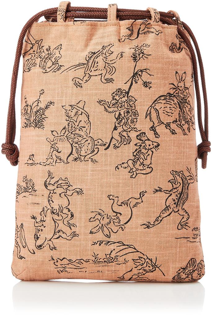 Maruzen Shingen Choju Giga 20 x x 28 Мешок на шнурке, (Чоджу Гига) Дизайн, Коричневый, 1,5 см,