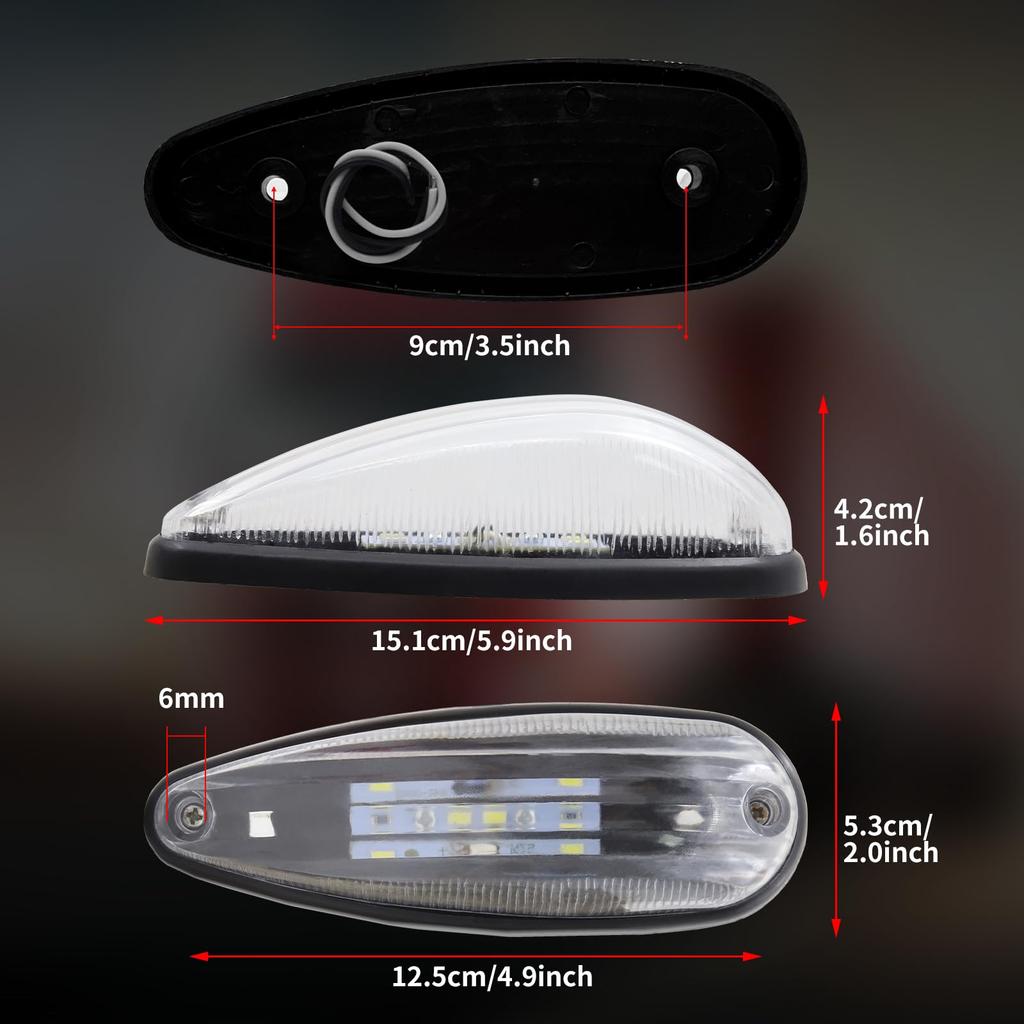 Ygmylandbb Габаритные огни на крыше кабины Габаритные огни кабины Боковые габаритные огни Ширина транспортного средства Дорожный фонарь Угловой фонарь 12 В 24 В Белый Двойного назначения Супер Яркий