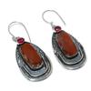 Mookaite, Rubillite Handmade 925 Sterling Silver Earring 2.21" G0d11