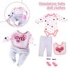 Reborn Doll Clothes Toy Pink Heart Outfit (Jumpsuit Reborn )for Pants Clothing 23'' Girls Doll I7Y9