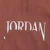 Jordan Brooklyn Fleece Letter Print Hoodie With Velvet Lining Women Tops Grey Peach-Red FN5435-209