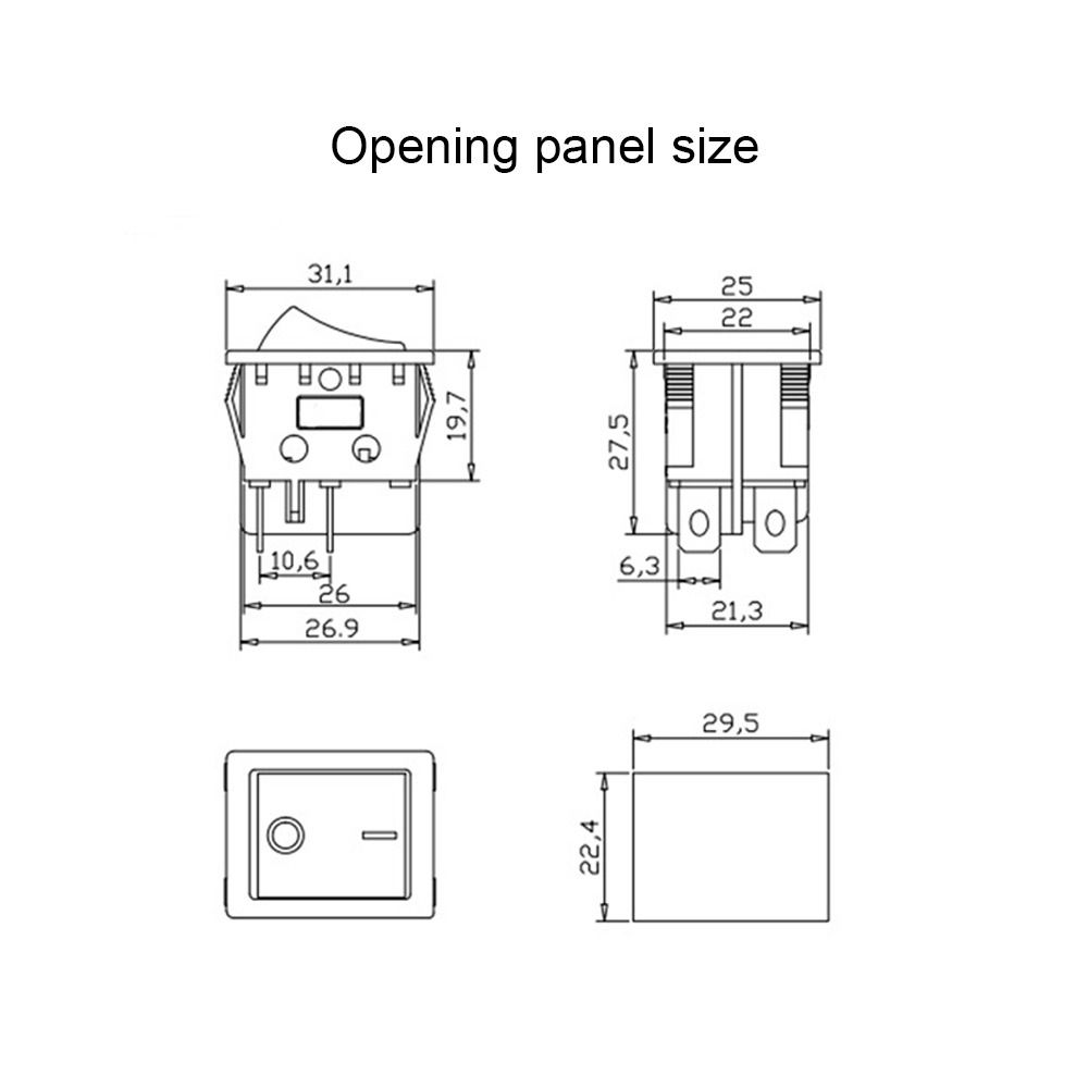For Home 16A With Light 2-Speed Power Reset Button Kcd4 Ship Type Switches Rocker