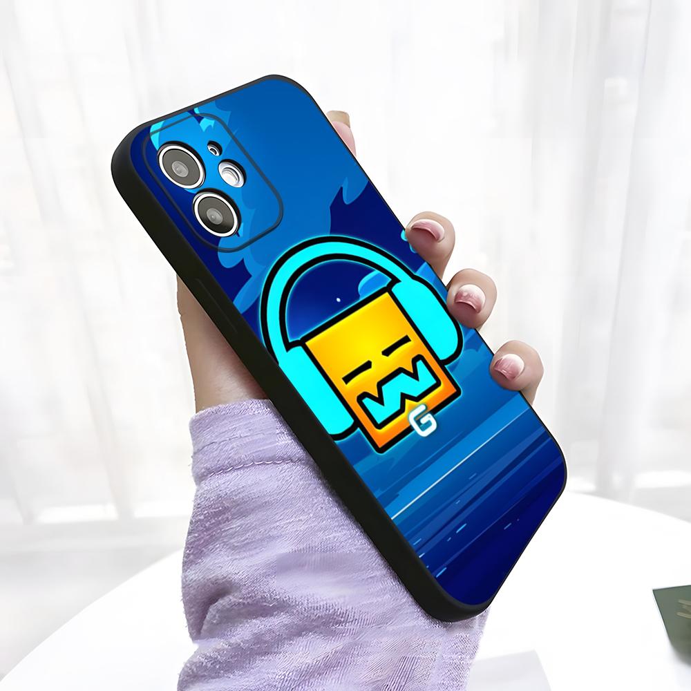 Игровой чехол для телефона G-Geometry Dash Для IPhone 17 Pro Max 15 Pro 16 14 Plus 12 13 Mini 11 Pro Ударопрочный Мягкий чехол