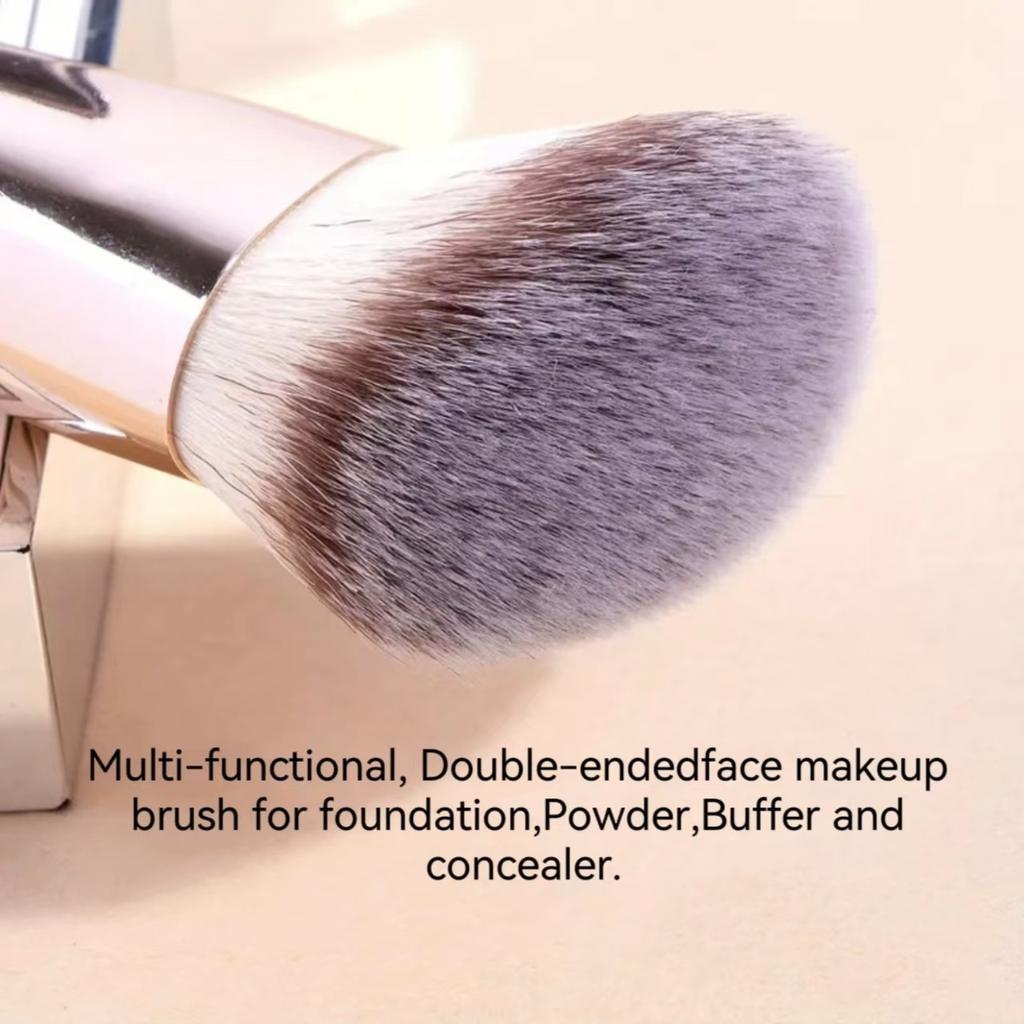 Набор из 4 двусторонних кистей для тональной основы: плоская, скошенная, контурная кисти для макияжа для растушевки жидких, пудровых и кремовых средств