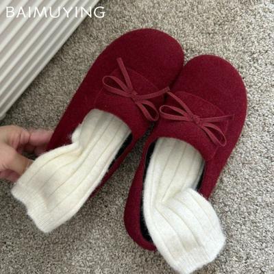 Женские туфли-лоферы Bow Flats из замши, повседневная дизайнерская зимняя обувь 2025 года, тренд, новый бренд, удобные нескользящие туфли Chaussures Femme