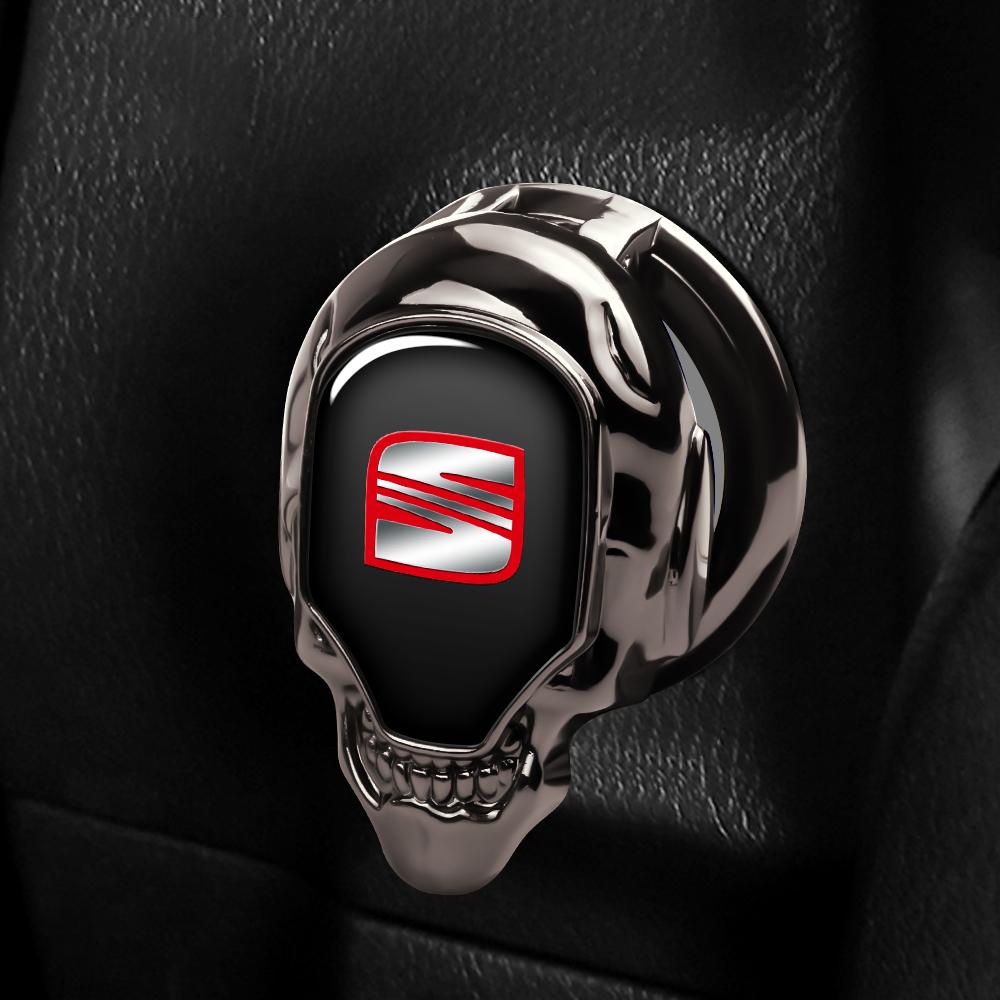 Car Interior Engine One-key Start Button Protection Cover Sticker For SEAT Toledo 3 Leon 5F Ibiza 5 6 MII Altea Cordoba Cupra FR plm056