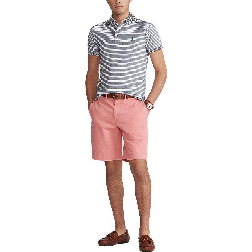 Polo Ralph Lauren SS23 Color Block Striped Logo Вышитая рубашка поло с коротким рукавом Мужские рубашки поло Многоцветный MNPOKNI1N821154-400