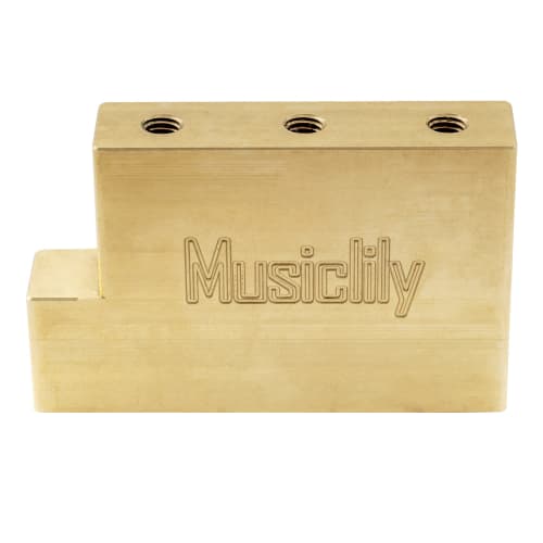 Musiclily Ultra Brass Tremolo Block, 37mm, Fat Brass L-Shaped Block for Floyd Rose Guitars