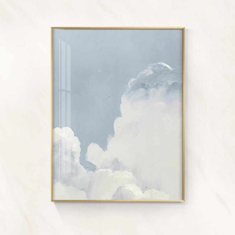 Скандинавские Синие Розовые Облака Небо Настенное Искусство Плакат Принт Пейзаж Холст Картины Украшения Домашнего Декора Минимализм Настенная Картина