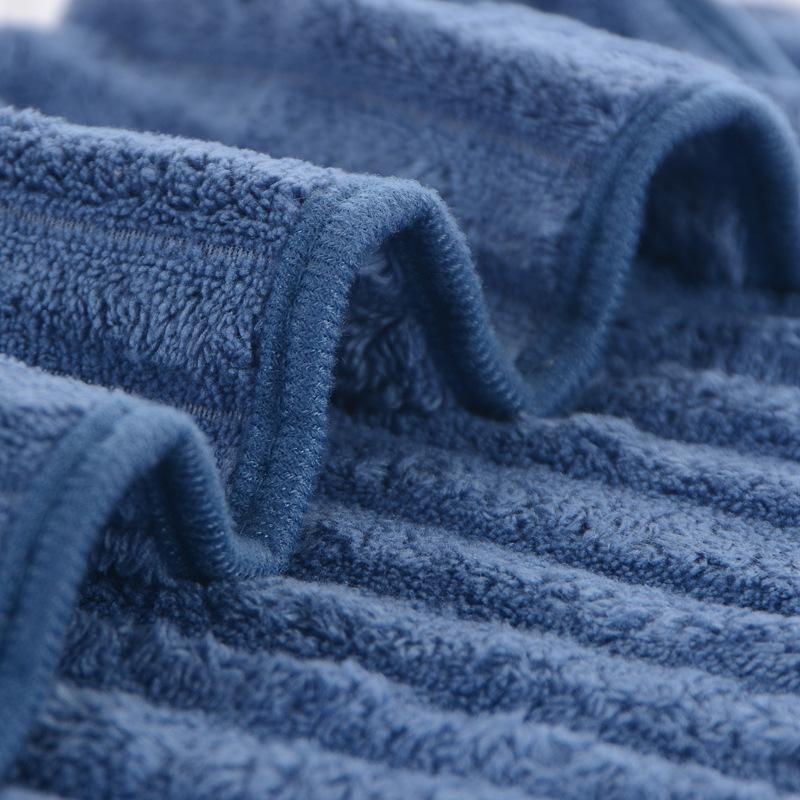 Candy Stripe Coral Fleece Quick-Dry Towel - Soft, Absorbent, Lint-Free, Hanging Hand Towel for Kitchen & Bathroom