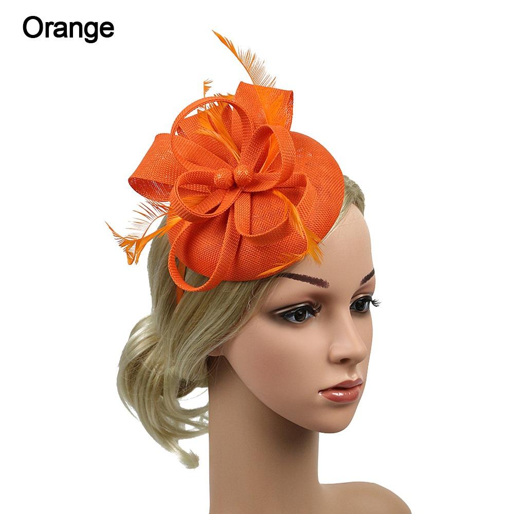 Шляпки-fascinator с перьями Цветочные аксессуары для волос Модный макияж Выпускной Женщины